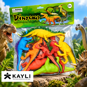 DINOSAURIO EN BOLSA X8 CON HUEVO 808-08