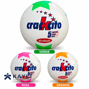 PELOTA VINIBALL FUTBOL CRACKCITO #5 DIAM 22CM CIRC 69CM PESO 200GR
