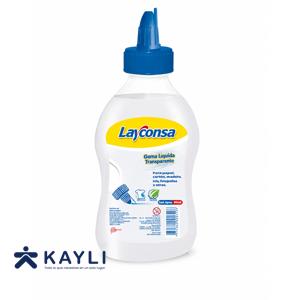 GOMA LAYCONSA LIQUIDA TRANSPARENTE X 240ML.