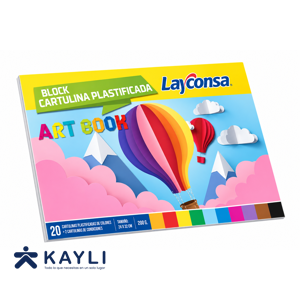 ART BOOK LAYCONSA CARTULINA PLASTIFICADA X 20 HOJAS