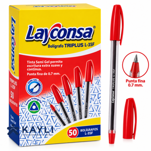 LAPICERO LAYCONSA TRIPLUS L-35F ROJO X 50 UND