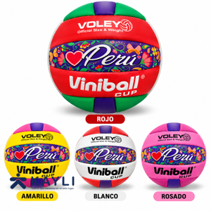 PELOTA VINIBALL VOLEY FOLK CUERO COSIDO