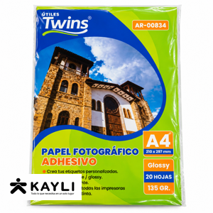 PAPEL FOTOGRAFICO TWINS CON ADHESIVO AR-00834