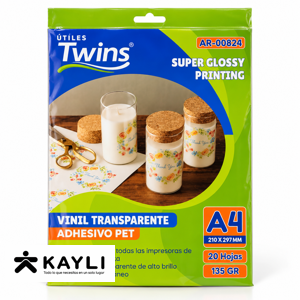 VINIL TRANSPARENTE TWINS ADHESIVO AR-00824