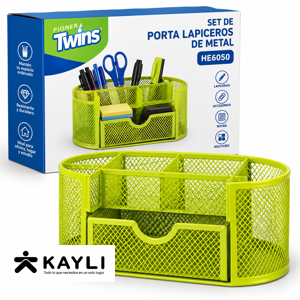 SET DE PORTA LAPICEROS DE METAL HE6050