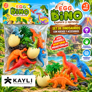 DINOSAURIO CON HUEVO EN BOLSA 6215
