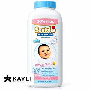 TALCO PARA BEBE SANTOLEE GRANDE X 675GR POW-675G-BB