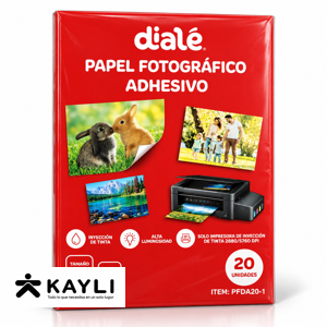 PAPEL FOTOGRAFICO DIALE ADHESIVO X20 foto 2