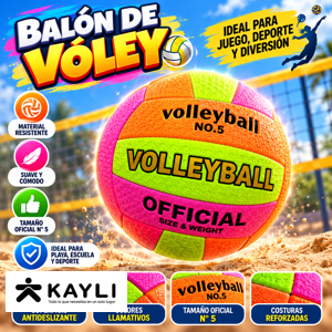 PELOTA VOLLEYBALL FOSFORECENTE L&Q HF1032 foto 2