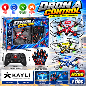 DRONE NEGRO CON CONTROL DE MANO H260 foto 2