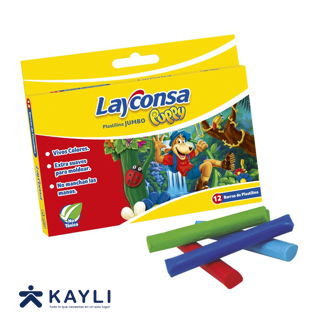 PLASTILINA LAYCONSA JUMBO X 12UND
