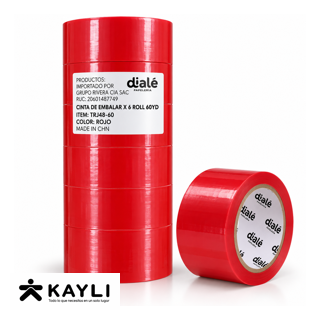 CINTA DE EMBALAJE DIALE ROJO TRJ48-60