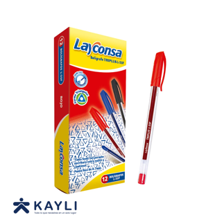 LAPICERO LAYCONSA TRIPLUS L-35F ROJO CAJA X 12UND