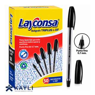 LAPICERO LAYCONSA TRIPLUS L-35F NEGRO X 50 UND