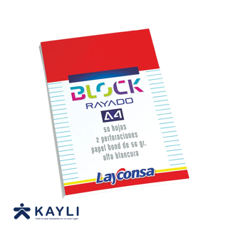 BLOCK LAYCONSA RAYADO A4 X 50 HOJAS