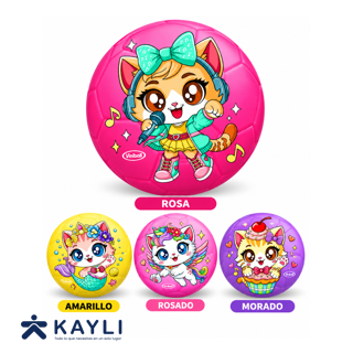 PELOTA VINIBALL RECREATIVA GATITOS -AVIONES