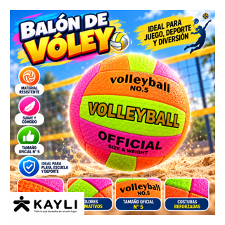 PELOTA VOLLEYBALL FOSFORECENTE L&Q HF1032