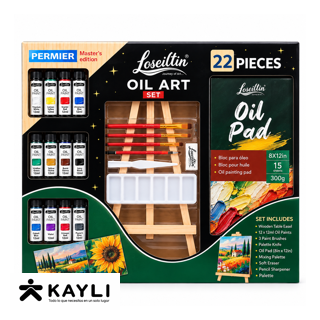 SET DE OLEO CON CABALLETE X22 PCS L-9970