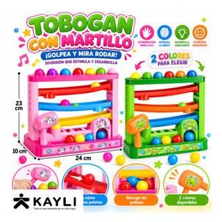 CIRCUITO CON BOLITAS TOBOGAN MARTILLO 70017