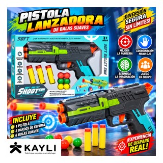 PISTOLA LANZA DARDOS EN CAJA 6886-2
