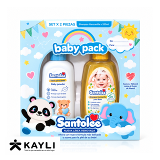 KIT DE ASEO PARA BEBE SHAMPU+TALCO SANTOLEE YZ-2A